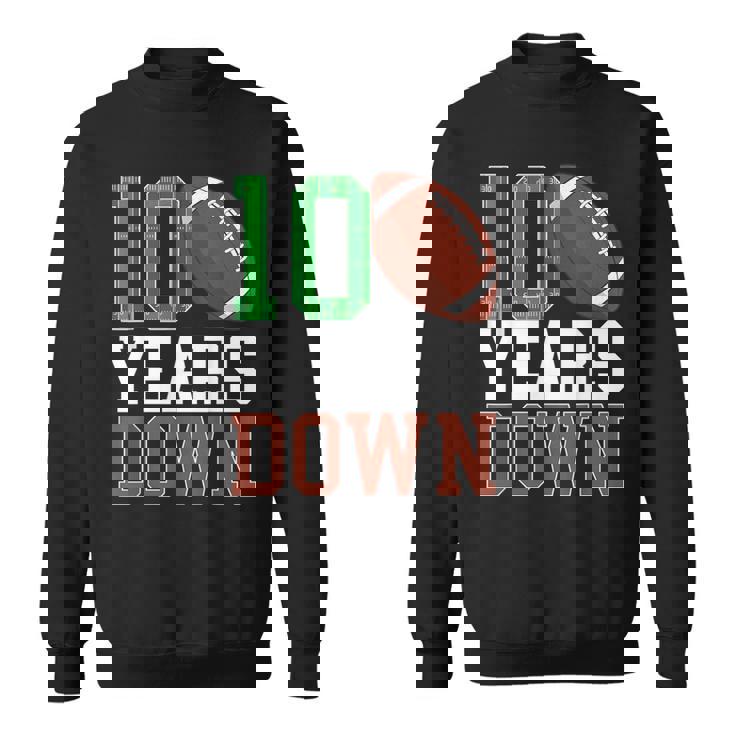 10Th Birthday Football Ten Year Old Football Player Sweatshirt