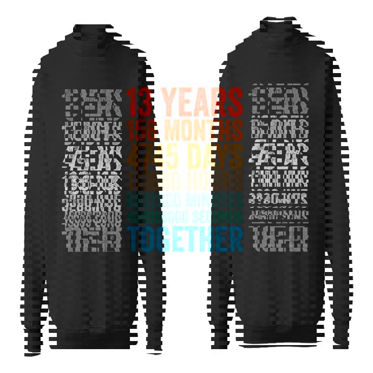 13年目の記念日 彼 彼女 カップル 13回目の結婚 スウェットシャツ