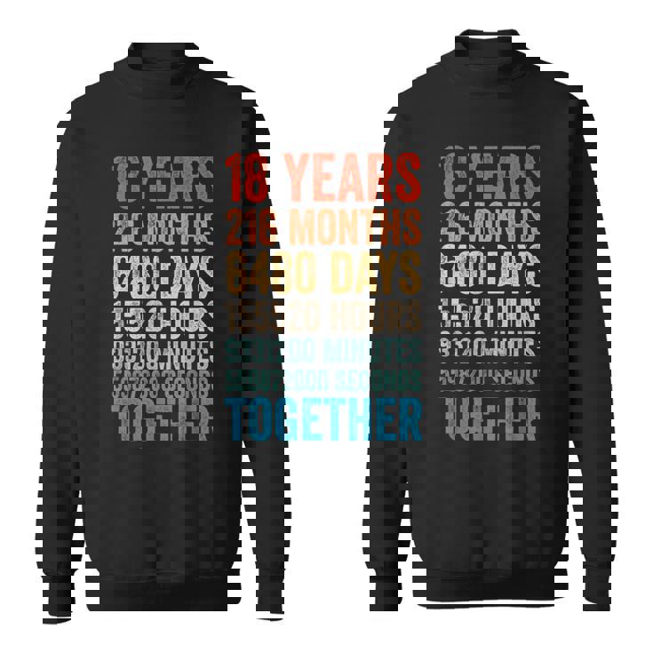 18年目の記念日 彼 彼女 カップル 18回目の結婚 スウェットシャツ