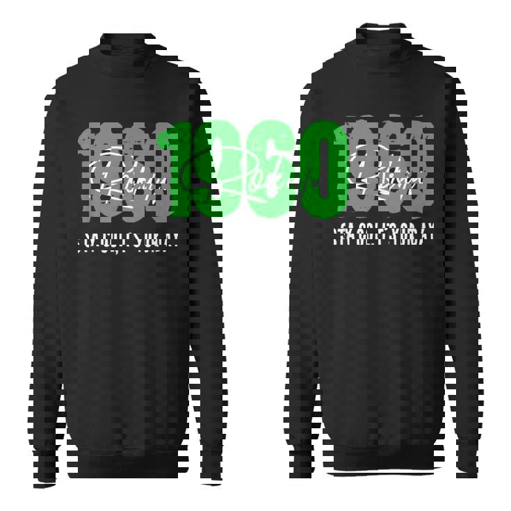 1960 誕生日 66歳 緑寿祝い クールでシンプルな数字デザイン スウェットシャツ