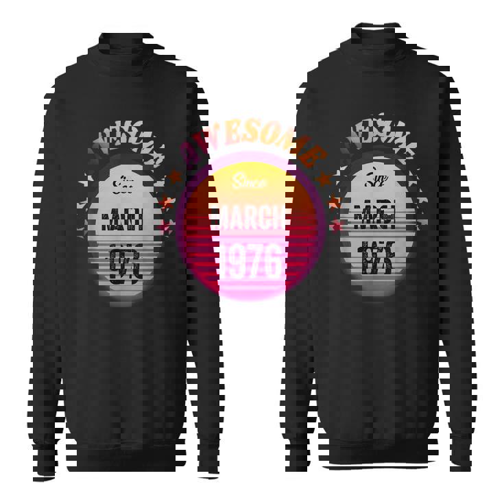 1976年3月から素晴らしい誕生日1976年3月ヴィンテージ。 スウェットシャツ
