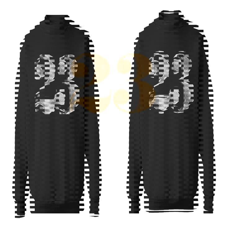 23 23 誕生日 お気に入り 数字 フルール・ド・リス スウェットシャツ