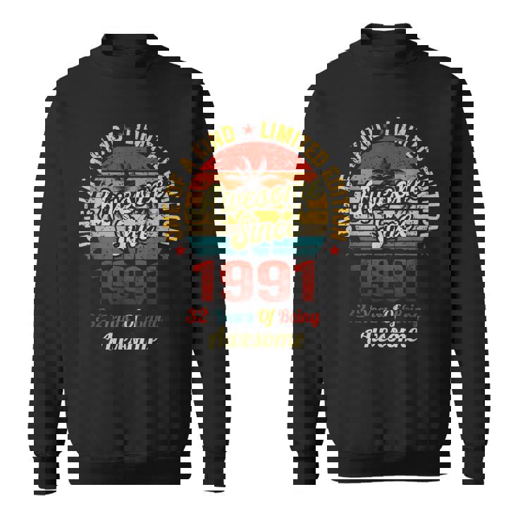 32 誕生日デコレーション メンズ レディース 1991 Bday 32Th Birthday スウェットシャツ