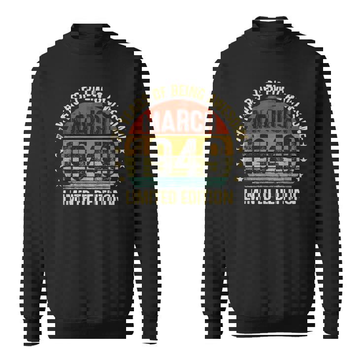 3月の誕生日 Est 1949 限定版 ヴィンテージ 77歳 スウェットシャツ