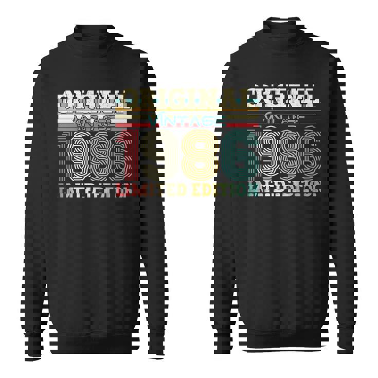 40 歳の誕生日 男性 オリジナル ヴィンテージ 1986 年 ギフト 長袖tシャツ スウェットシャツ