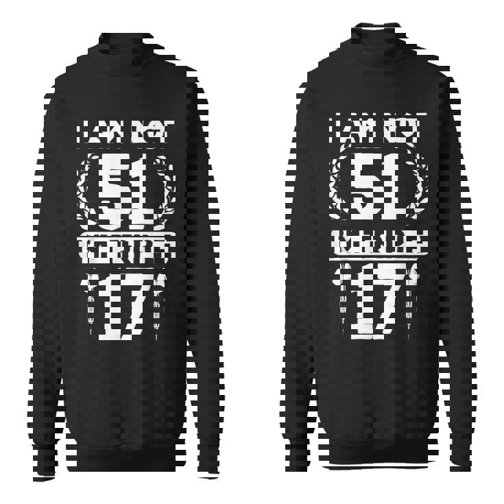 51歳の誕生日 ダーツプレイヤー おもしろダーツ スウェットシャツ