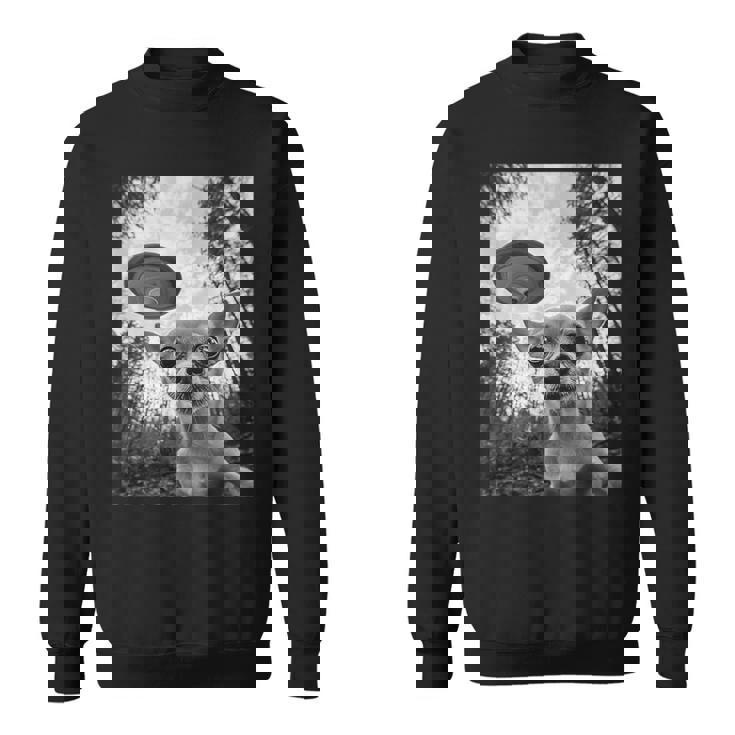 Alien Ufo Meme Chihuahua エイリアン Ufo ミーム チワワ スウェットシャツ