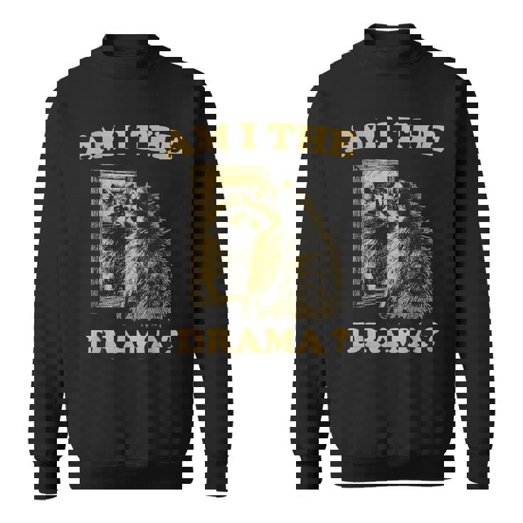 Am I The Drama Raccoon Unhinged Meme 陽気なアライグマのミーム スウェットシャツ