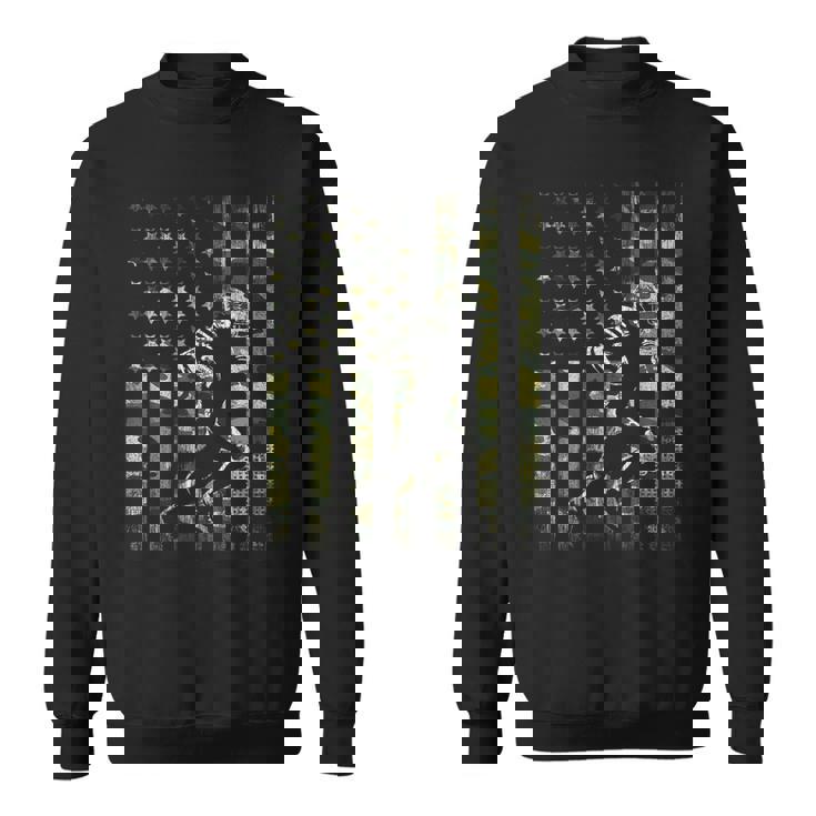 American Football Player Camo US Flag Men Boy Kids Sweatshirt Unisex