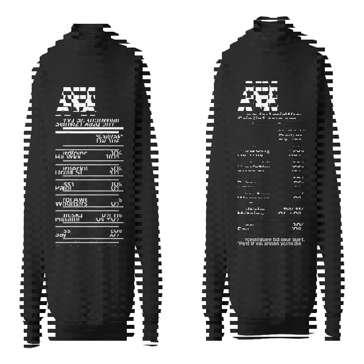 Ana Is My Name おもしろネームタグ スウェットシャツ