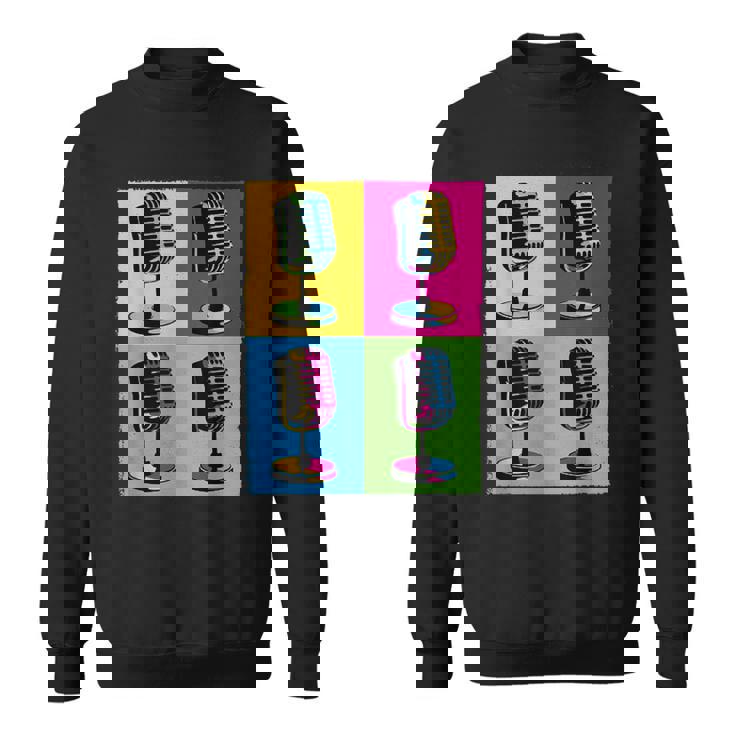 Arte Pop Micrófono Amantes Y Artistas De La Música Camisa de entrenamiento