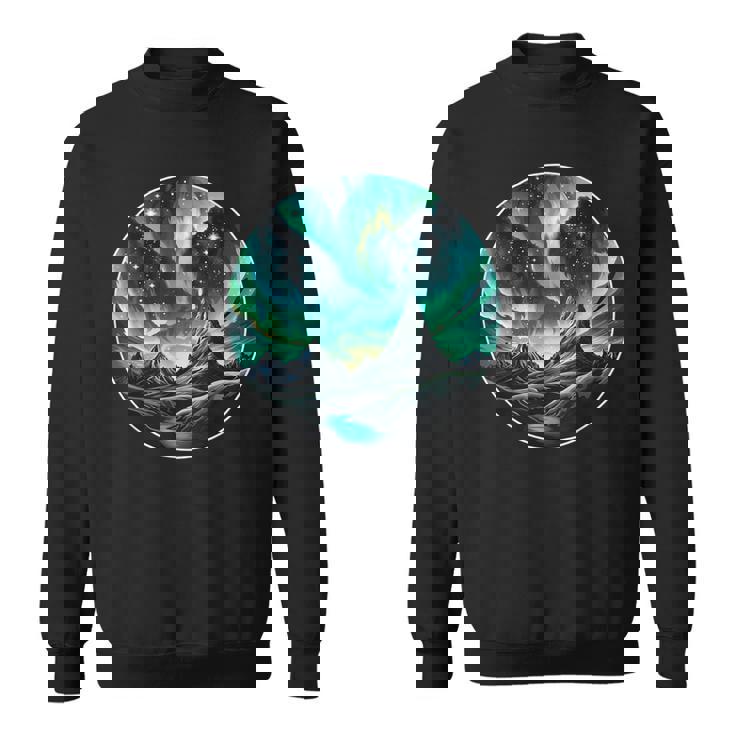 Aurore Boréale Aurores Boréales Ciel Nuit Nature Beauté Sweater e