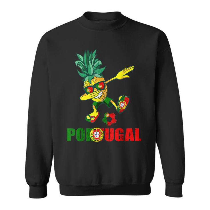 Bandera De Portugal Dabbing Piña Portugal Fútbol Portugal Camisa de entrenamiento
