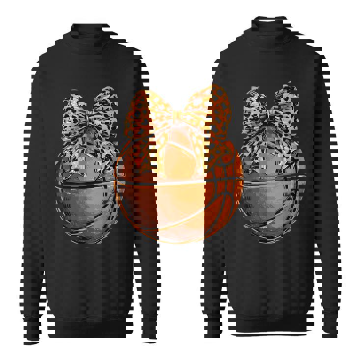 Basketball Coquette Bow Cute Basketball Player Sweatshirt