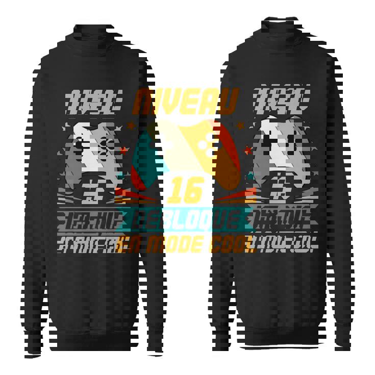 Cadeau Anniversaire Garçon 16 Ans Ado Gamer Humour Manche Longue Sweater e