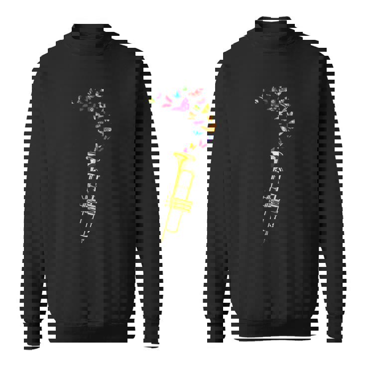 Cadeau Pour Trompettiste Papillon Joueur De La Trompette Sweater e