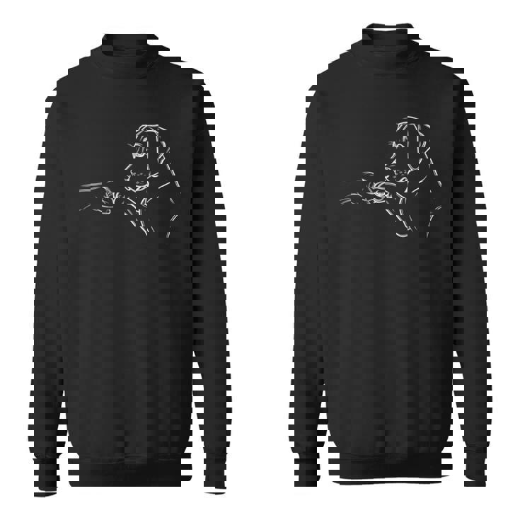 Chien Et Humain Coup De Poing Amitié Minimaliste Sweater e