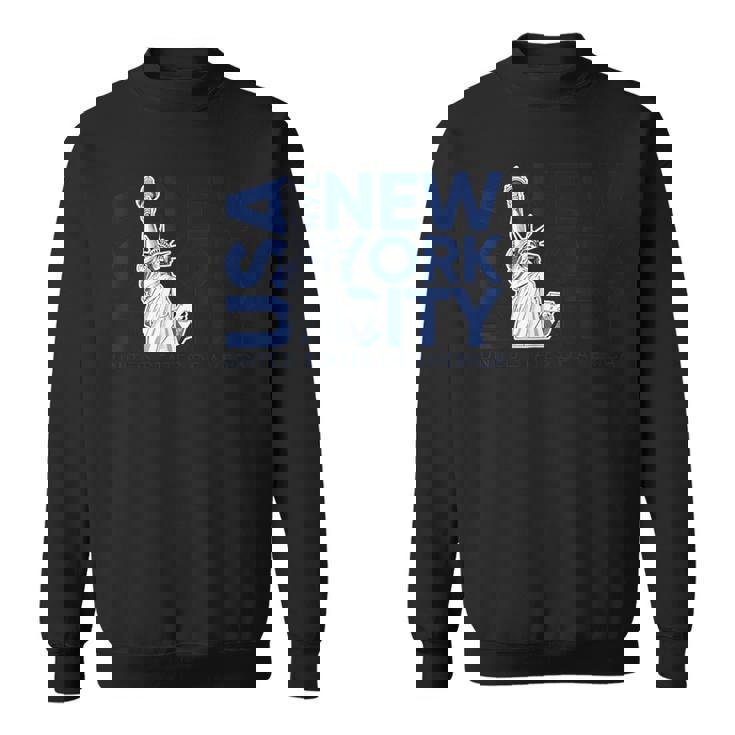 Cool Nyc New York Citytatue Of Liberty With Usa Flag スウェットシャツ