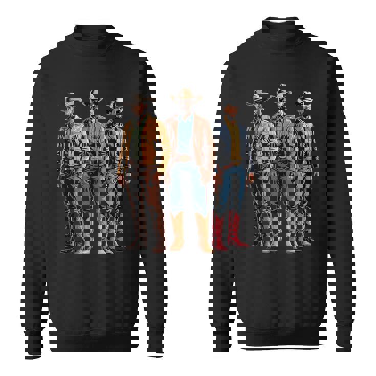 Cowboy Trio Western Outfits Strong Country Father Men Tank Top Sweatshirt Unisex