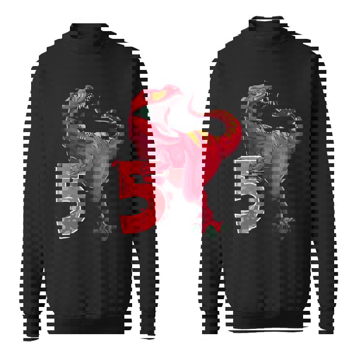 De 5º Cumpleaños Dino T Rex 5 Años Dinosaurio Camisa de entrenamiento