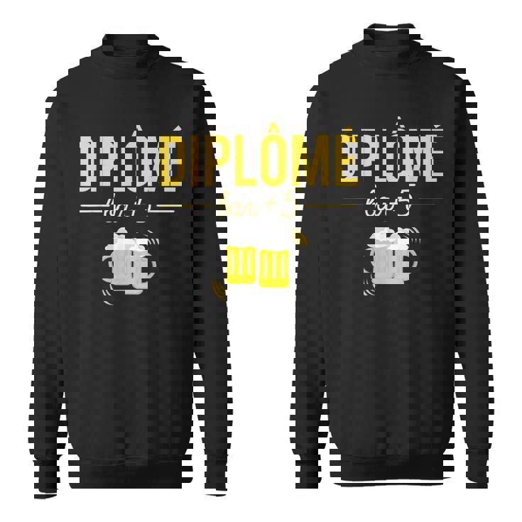 Diplômé Bar Humour Fêtard Bière Apéro Sweater e