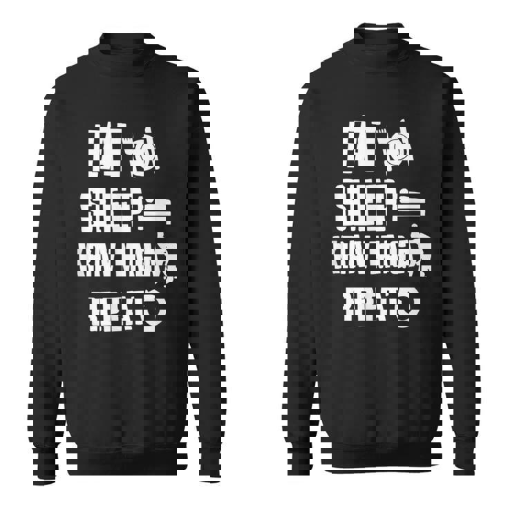 Divertida Krav Maga Eatleep Krav Maga Repeat Camisa de entrenamiento