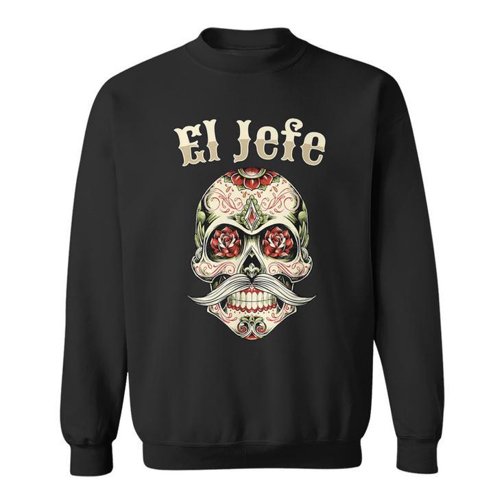 El Jefeugarkull Dia De Los Muertos El Jefe Sweater e
