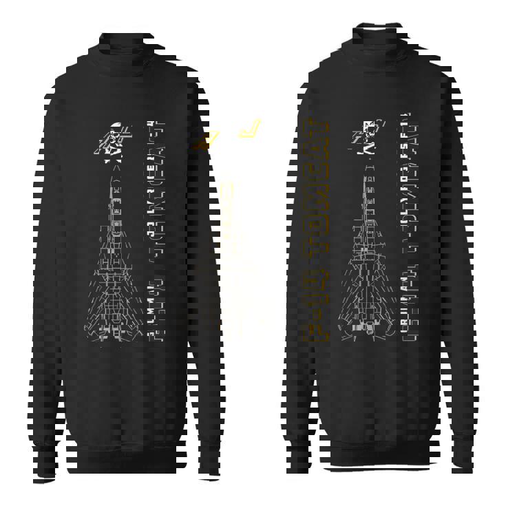 F-14 トムキャット ジョリーロジャース ジェット機プロフィールfa-103 スウェットシャツ