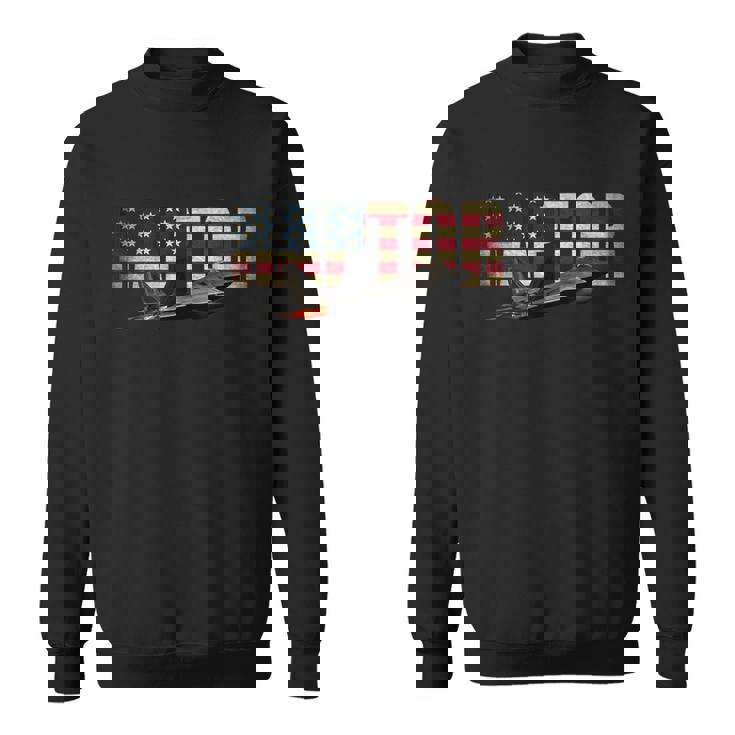 F-22 F22 ラプター ジェット戦闘機 アメリカ国旗 パイロット スウェットシャツ