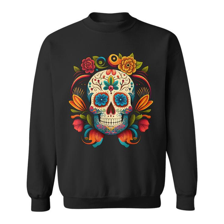 Fleurs Mexicainucre Crâne Dia De Los Muertos Cinco De Mayo Sweater e