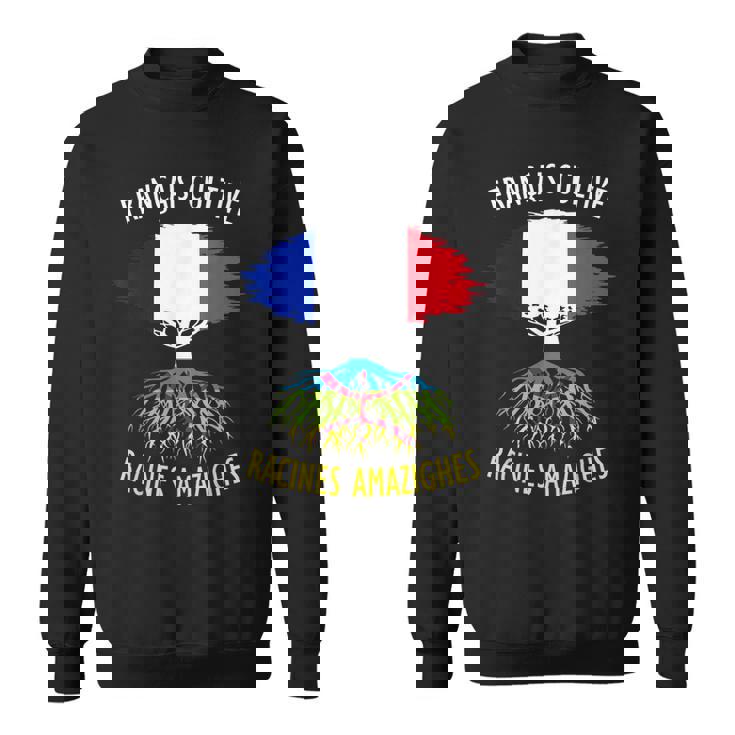 Français Cultivé Racines Algériennes Cadeau Kabyle Flag Sweater e