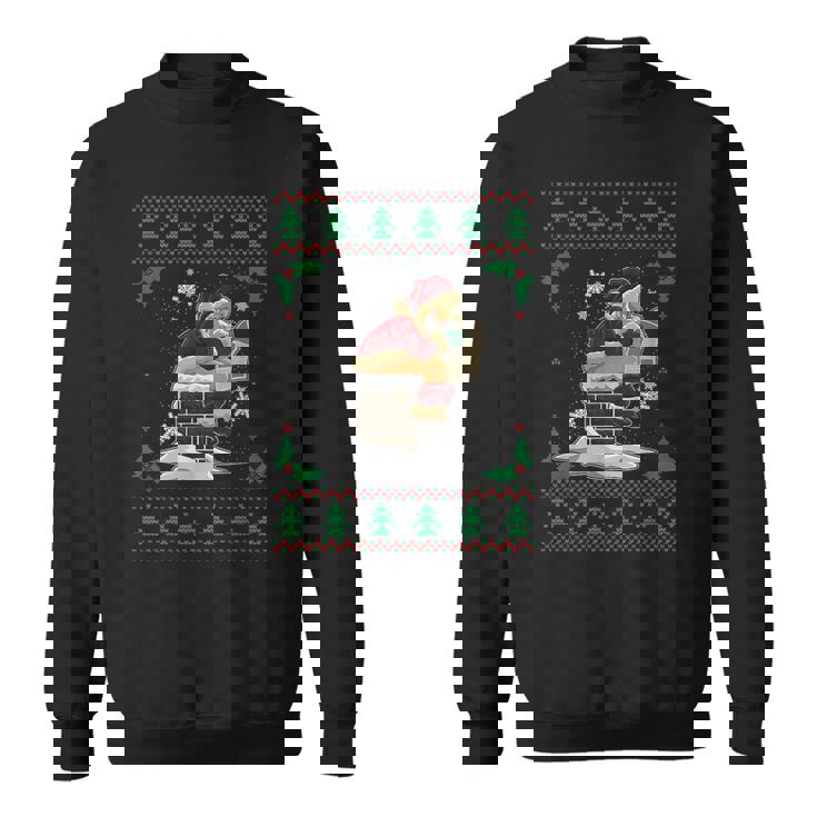 Santa Pooping Down The Chimney Ugly Christmas Sweater Sweatshirt