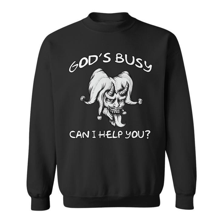 God's Busy Can I Help You Idée Cadeau Amusante Sweater e