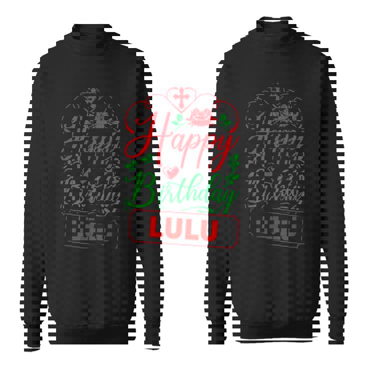Happy Birthday Lulu かわいいクリスマスルル スウェットシャツ