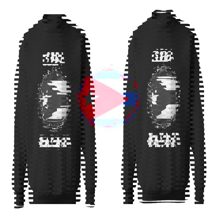 Havana Cuba -Ouvenirs De Drapeau Cubain Rétrointage Sweater e