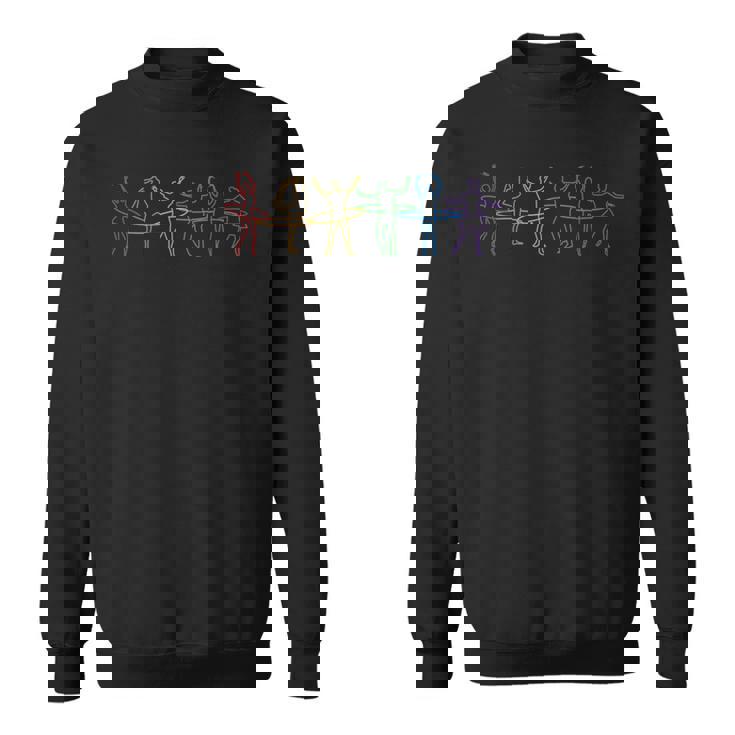 Hula Hoop LGBT Rainbow Hoop Dancer Hooping Hooper Hula Hoop Sweatshirt Unisex