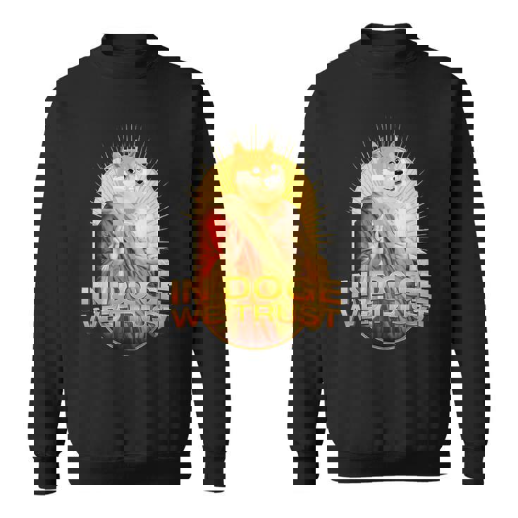 In Doge We Trust Doge Dogecoin 柴犬 スウェットシャツ