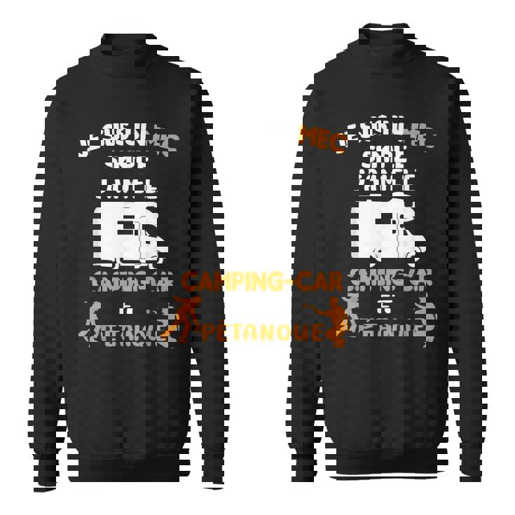 Jeuis Un Mecimple J'aime Camping Car Et Pétanque Sweater e