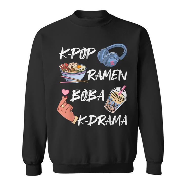 K-Pop Ramen Boba K-Drama Cuisineud-Coréenne Film Musique Amoureux Sweater e