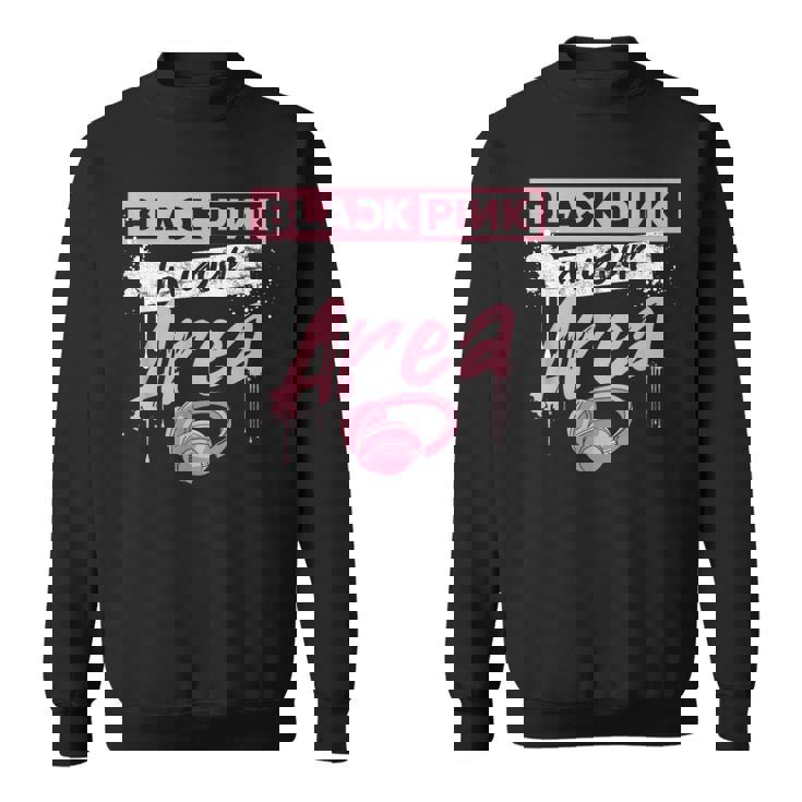 K-Pop 韓国ポップファッション ブラック ピンク 韓国 K-Pop好き向け スウェットシャツ