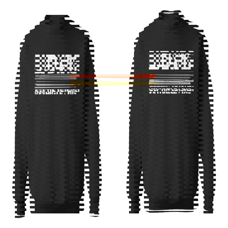 Ludwig Everything Else Is Noise クラシック音楽ドラムスティック 長袖tシャツ スウェットシャツ