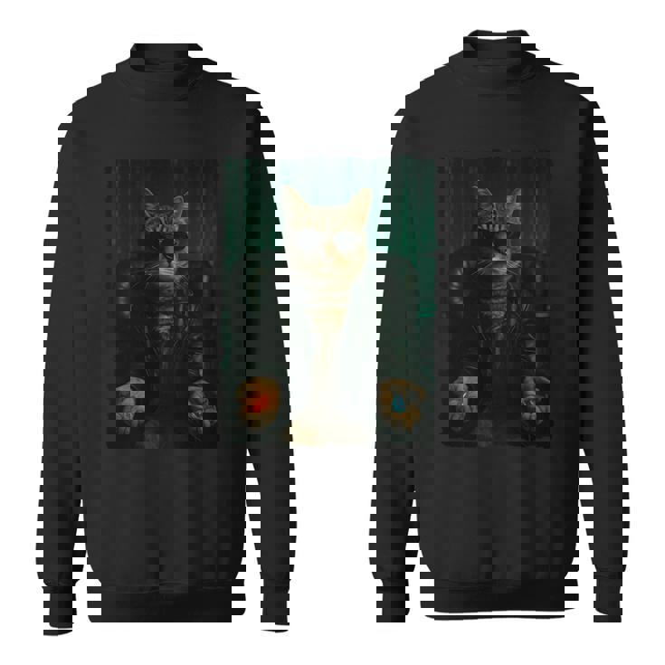 Matrix Cat Píldora Roja Píldora Azul Manga Larga Camisa de entrenamiento