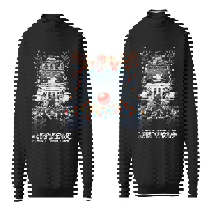 Merry Jeepmas Ugly Light Reindeer Christmas Sweatshirt Merry Jeepmas Ugly Light Reindeer Christmas Sweatshirt