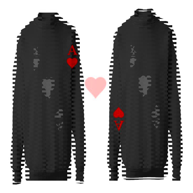 Naipes As De Corazones Carnaval Disfraz Póker Camisa de entrenamiento
