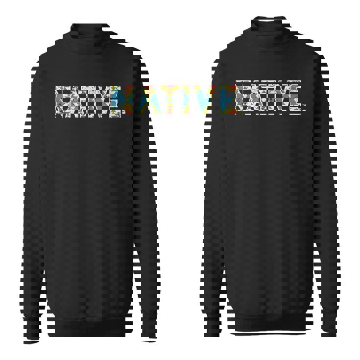 Native America ネイティブアメリカン 先住民 アンティーク調 スウェットシャツ