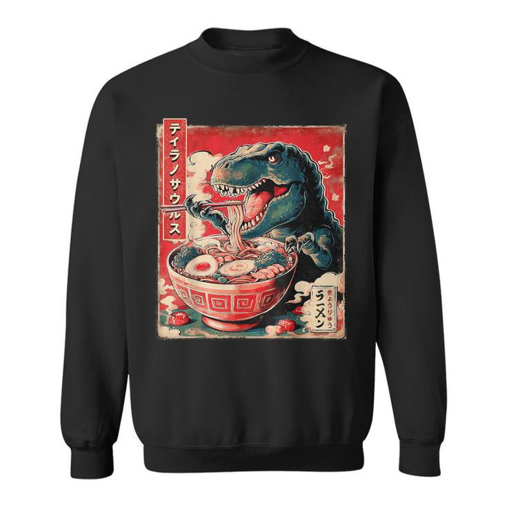 Nouilles Japonaisesintage T-Rex Dinosaure Ramen Sweater e