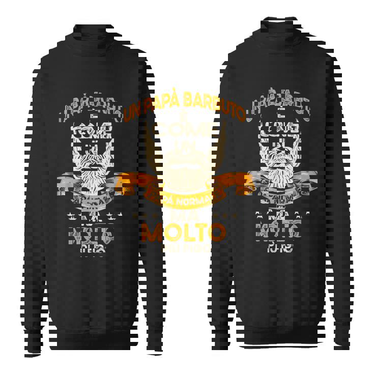 Papà Barbuto Umorismo Regalo Festa Del Papà Barba Padre Felpa