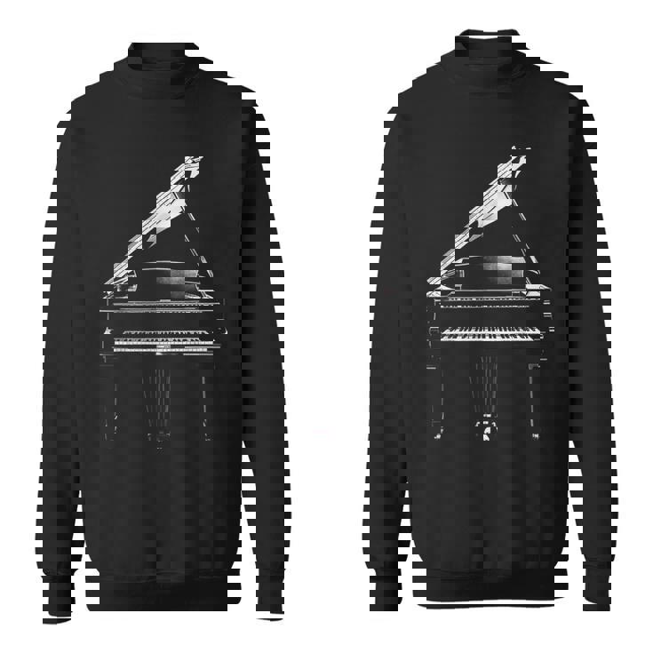 Piano À Queue Instrument De Musique Illustration Graphique Piano À Queue Sweater e