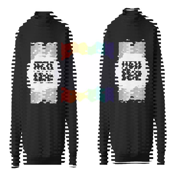 Proud Brah ゲイプライドフラッグ ジェンダー平等 パステルブラ 長袖tシャツ スウェットシャツ