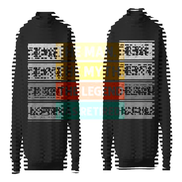 Retirement Retro Vintage Style The Legend Has Retired Men Sweatshirt